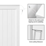 Yaheetech Large Bathroom Floor Cabinet with 4 Dawers and Single Door Cabinet, Freestanding Storage Cabinet for Living Room Kitchen Hallway, White Yaheetech