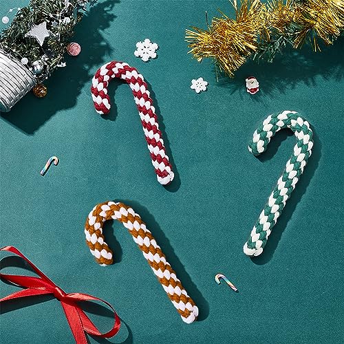 FREEBLOSS 6 Set DIY Macrame Christmas Candy Cane Macrame Christmas Ornaments Macrame Kit with Instructions for Beginners Macrame Hanging for - WoodArtSupply