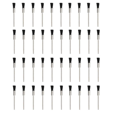 COMOK Nylon Bristle Brushes Black Pen Shape Cleaning Brushes 1/8" Shank Fit Dremel Diamond Walnut Bodhi Jade Silverware Polishing 40PCS COMOK