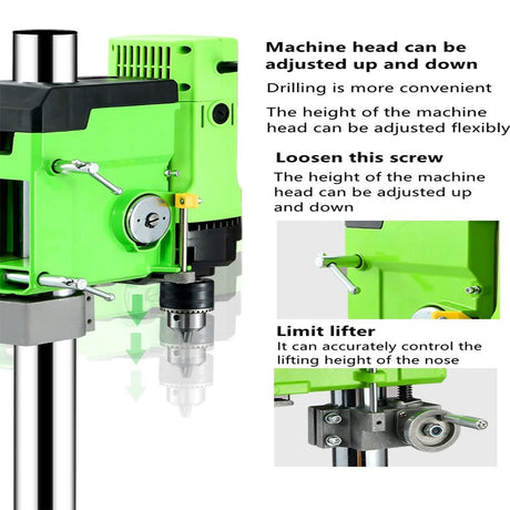 BACHIN MINIQ Bench Drill Stand 1050W Mini Electric Bench Drilling Machine Drill Chuck 3-16mm BACHIN