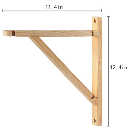 XIDING Premium Natural Wood Bracket, Solid New Zealand Pine Wall Mount Wood Triangle Sconce Bracket, for Hanging Light, Shelf Supports Project - WoodArtSupply