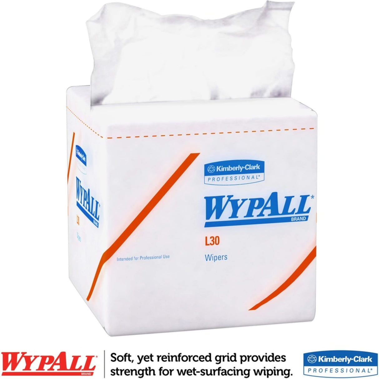 WypAll® GeneralClean™ L30 Heavy Duty Cleaning Towels (05812), Quarterfold, Strong and Soft Towels, White (90 Sheets/Pack, 12 Packs/Case, 1,080 Wypall