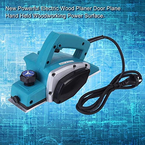 Electric Hand Planer, Portable Wood Planer Hand Held Power Planer Machine Woodworking Power Tool with Adjustable Planing Depth for Woodworker Ejoyous