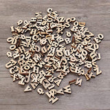 SEWACC Unfinished Wood Crafts 100pcs Mini Wooden Alphabet Letters Unfinished Wood Letters English Letters Natural Wooden Slice for Scrapbooking DIY SEWACC