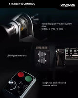 Benchtop 14" Variable Speed Wood Lathe w/induction motor WAHUDA TOOLS