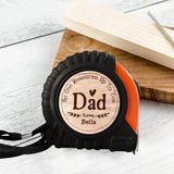 ALICESER Personalized Tape Measure for Dad, Customized Engraved Measuring Tape, Fathers Day Retractable Tape Measure Tool Gifts for Dad, No One ALICESER