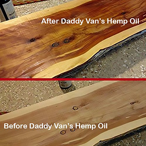 Daddy Van's All Natural Hemp Oil Wood Finish and Restorer | Food Safe | Chemical Free | Zero VOC | Butcher Block (16 oz.) - WoodArtSupply