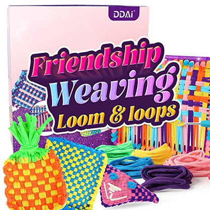 Weaving Loom for Kids - Arts and Crafts for Girls Ages 6-8-12 Potholder Loops Toys for Girls and Adults - Knitting Loom Set Pot Holder Weaving Kits - WoodArtSupply