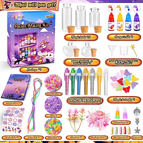 CGBOOM Potion Making Kit for Kids, Fairy Potions Crafts Kit for Girls, Creative Gift & Magic Potions Toys with 18 Bottles Mixen Magic Experiments for - WoodArtSupply