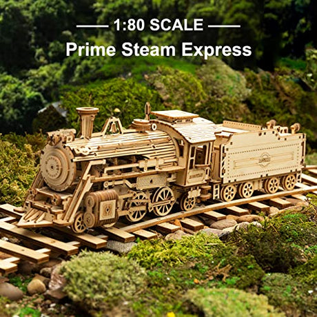 ROKR 3D Wooden Puzzle Mechanical Car Model Kit - DIY Self-Build Vehicle for All Ages, Perfect Gift for Birthdays and Holidays ROKR