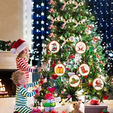 Natural Wood Slices 32 Pcs 2.75-3.14 Inches Unfinished Craft Wood kit Predrilled with Hole Wooden Circles Tree Slices for Arts and DIY Crafts MSDADA