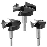 Vouyar Large 3PCS Forstner Drill Bit Set 2",2-1/2",3" Triple-Flute Carbide Tipped Forstner Bit for Hard Wood, Soft Wood, Veneered Plywood, Plastic, Vouyar