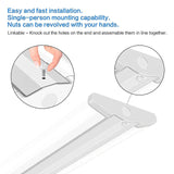 AntLux 110W 8FT LED Shop Lights Ultra Slim LED Wraparound, 12600LM, 5000K, 8 Foot Strip Light, Flush Mount Garage Office Warehouse Ceiling Lighting ANTLUX