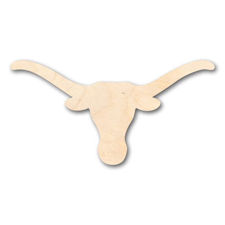 Unfinished Wood Longhorn Texas Western Shape - Craft - up to 36" DIY 10" / 3/4" 24 Hour Crafts