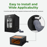 Creality Official Fume Extraction Kit, 4000 RPM High-Efficiency Ventilation Fan, Exhaust Smoke & Odors, Compatible for 3D Printer Enclosure with Fan Creality