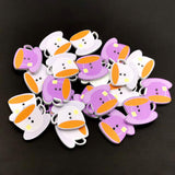 50Pcs Coffee Cup Shape Wood Buttons DIY Scrapbook Photo Album Sewing Knitting Decor - Multicolor PUDOCK