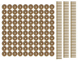 Wood Wheels - 100 Pack with Free Axle Pegs - Made in USA (1.25" Diameter) Maple Landmark