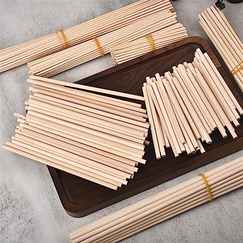 50 PCS Dowel Rods Wood Sticks Wooden Dowel Rods - 1/4 x 12 Inch Unfinished Bamboo Sticks Rods for Crafts and DIYers (1/4 x 12 Inch)