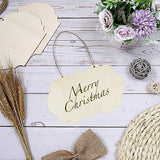 16 Pieces Wood Crafts Blanks Unfinished Hanging Wood Sign Blank Wood Boards Wood Ornaments Plaques Door Knob Signs for DIY Craft, Home Hotel Office Xonzmmk