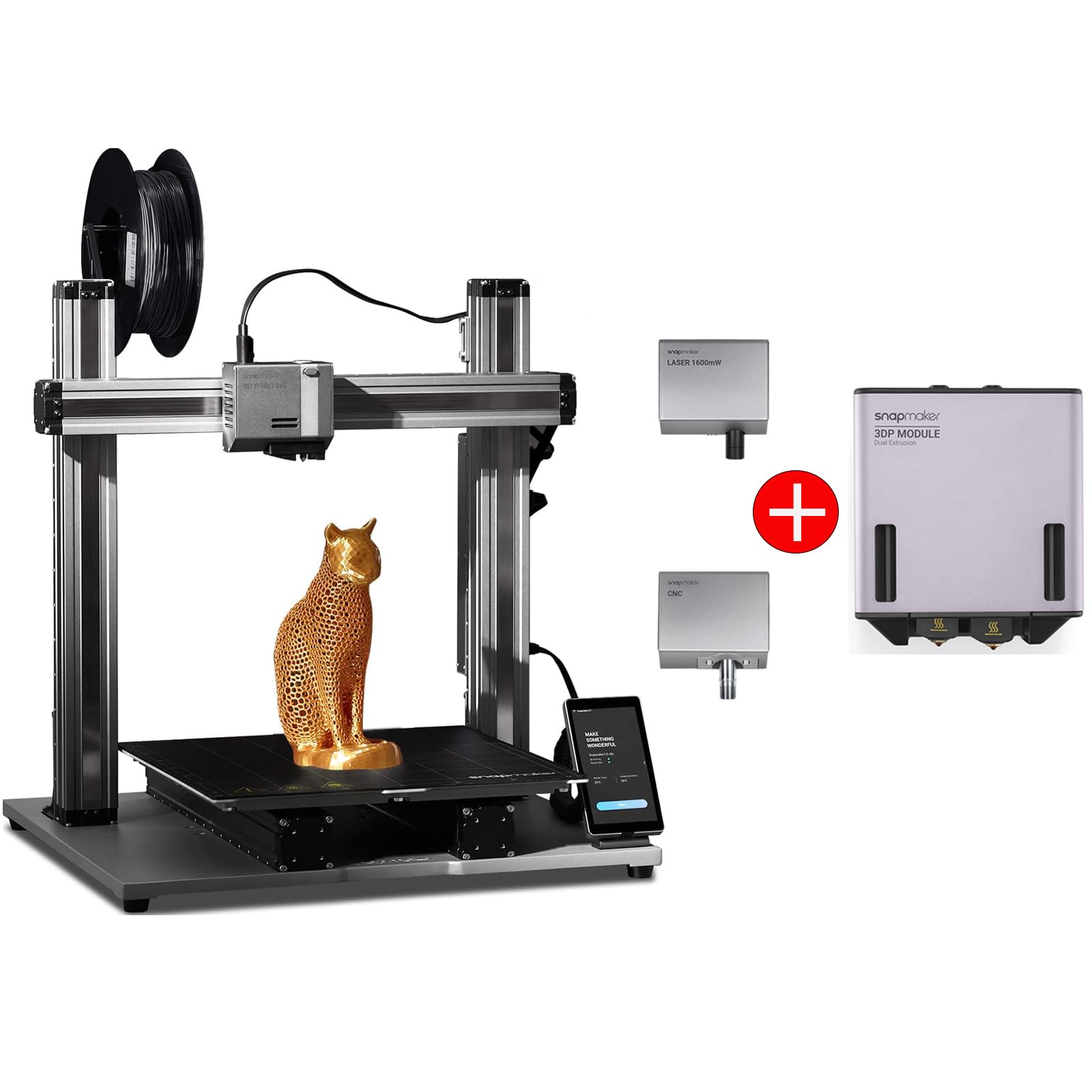 Snapmaker 2.0 A250T 3 in 1 3D Printer Laser Engraving CNC Carving and 2.0 Dual Printing Module - WoodArtSupply