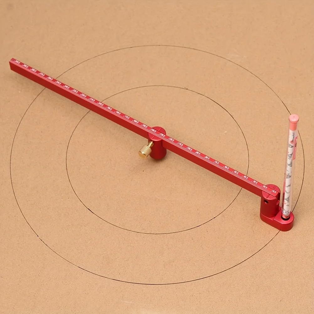 JCFANTS Woodworking Compass Scriber Adjustable Scribing Circle Ruler Woodworking Scribing Gauge Woodworking Circle Drawing Tool (300mm) - WoodArtSupply