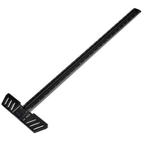 GOINGMAKE Woodworking T-Square 24 Inch Aluminum Alloy T Square Ruler 1/32" Hole Scrbing Guides Positioning Scribe Tool Precision Woodworking Ruler goingmake