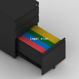 SUXXAN 3 Drawer Mobile File Cabinet with Lock, Under Desk Metal Filing Cabinet for Office,Home,Vertical Cabinet Legal/Letter Size, Fully Assembled SUXXAN