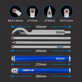 DEEFIINE Carbide Tip Wood Lathe Turning Tool set With Bowl sander, Lathe Roughing and Finishing Hollowing Tool Interchangeable Aluminum Alloy Handle DEEFIINE