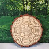 Natural Wood Slices Round Pine Wood Slabs 5 Pack Round Rustic Woods Slices 9"-11" Rustic Tree Bark Slice Weathered Log Disc Outdoor Country Barn BESTWD