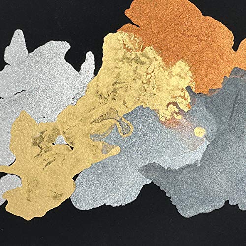 Pixiss Metallic Alcohol Ink Set - Silver and Gold Metallic Alcohol Ink Mixatives, 5oz Metallic Alcohol Pigment Resin Dye, Alcohol Inks for Epoxy Pixiss