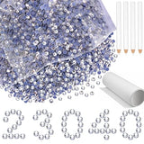 23040 Pieces Hotfix Rhinestones Bulk, Kalolary White Crystal Flatback Rhinestones for Crafts Clothes Nail Art Glass Rhinestones Gemstones with Kalolary