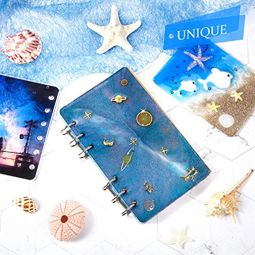 WILLBOND 26pcs Resin Notebook Mold Kits,Notebook Cover Silicone Molds for A5 A6 A7,Silicone Resin Molds for Notebook Epoxy Resin DIY,with Book WILLBOND