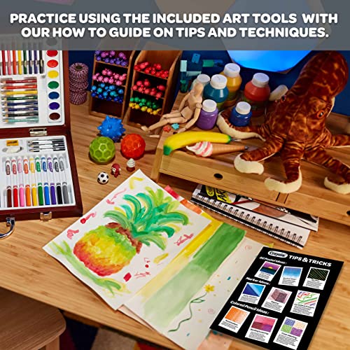Crayola Wooden Art Set, 80+ Pcs, Arts and Crafts for Kids 8+, Artists Gifts Crayola