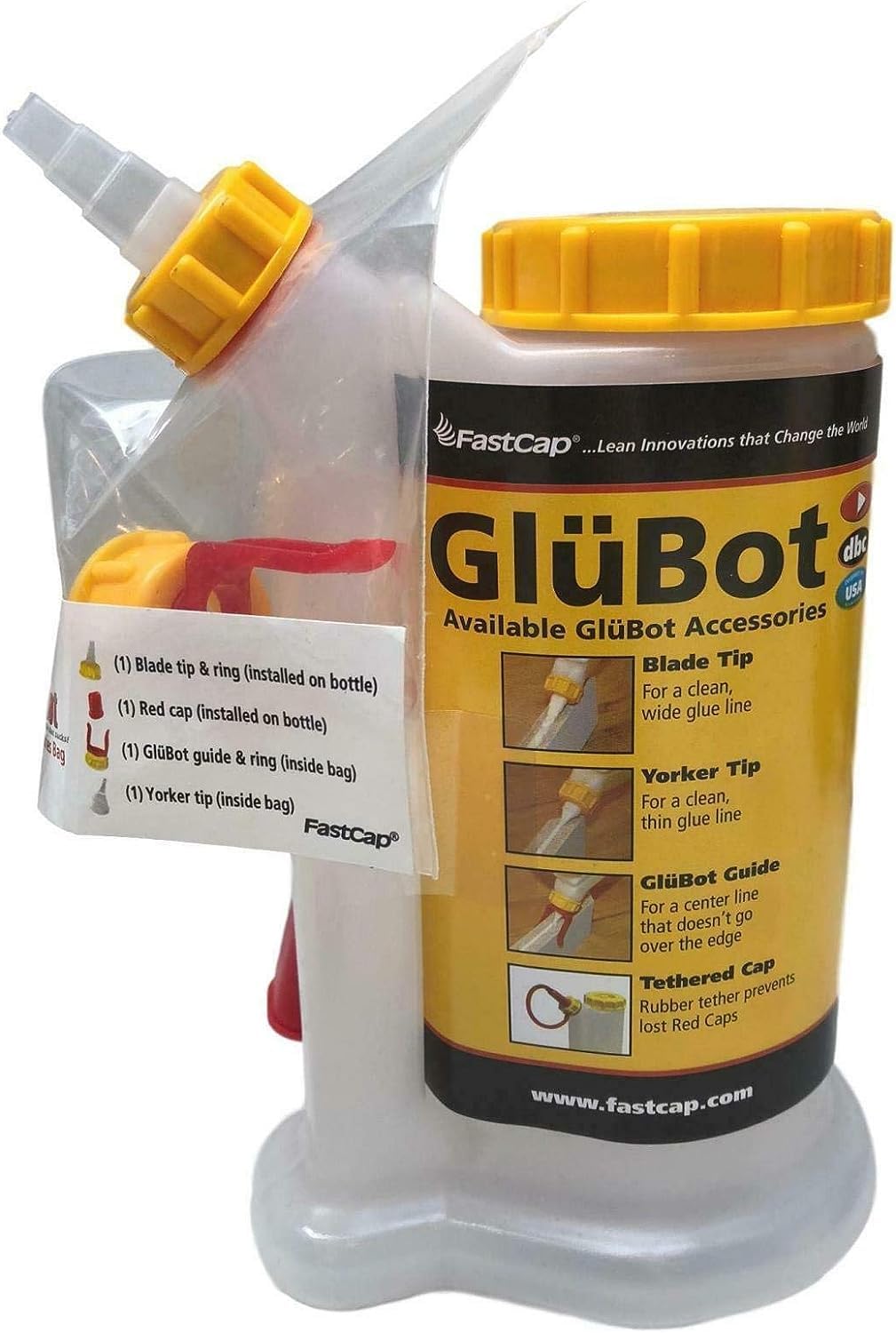 FastCap Glu-Bot Glue Bottle (16 Ounces) (3) FastCap
