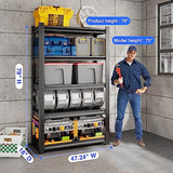 SFTORMAS 18" D X 47.24" W X 78" H Garage Shelving,5-Tier Adjustable Heavy Duty Garage Storage Shelves,for Garage Kitchen Office Warehouse Basement SFTORMAS