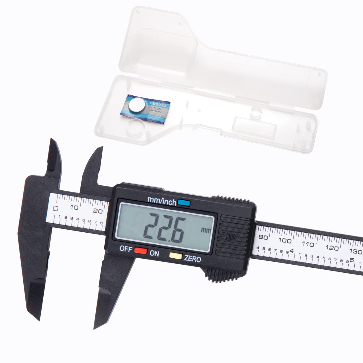 SCITOOLS Digital Caliper 0-6"Measuring Tool, Micrometer Caliper with Auto-Off Feature, Interchangeable Between inches and millimeters for Jewelry SCITOOLS