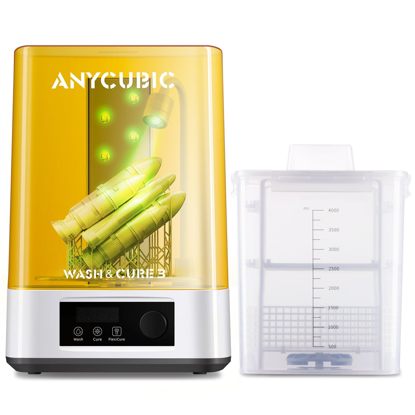 ANYCUBIC Wash and Cure 3.0. Newest Uparaded Volume 2 in 1 Wash and Cure Station. with Gooseneck Lights. for Mars Anycubic Photon Mono 4K 2 LCD SLA - WoodArtSupply