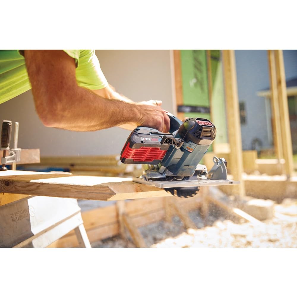 Bosch CCS180-B15 18V 6-1/2 Inch Blade-Left Cordless Circular Saw Kit with CORE18V 4.0 Ah Advanced Battery (Renewed) - WoodArtSupply