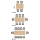 Fingertip WD Extendable Dining Table for 6-10 Person, Wooden Dining Room Table, Modern Extendable Table for Gatherings, Meeting for Small Kitchens, Fingertip WD