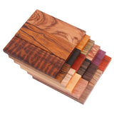 IECAP LLC Bookmatched Natural Wood Knife Scales (Brown Hardwood) - Exotic Wood Knife Handle Scales - Knife Makers Material - 3/8 x 1 9/16 x 4 3/4 IECAP LLC