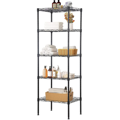 5 Wire Shelving Unit Adjustable Storage Shelf Metal Storage Rack with Leveling Feet for Closet Laundry Pantry Kitchen Garage 750 LBS Capacity 16.7" - WoodArtSupply