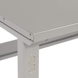 Global Industrial Adjustable Height Workbench C-Channel Leg, 72" W x 30" D, 1-3/4" Steel Square Edge, Gray Global Industrial