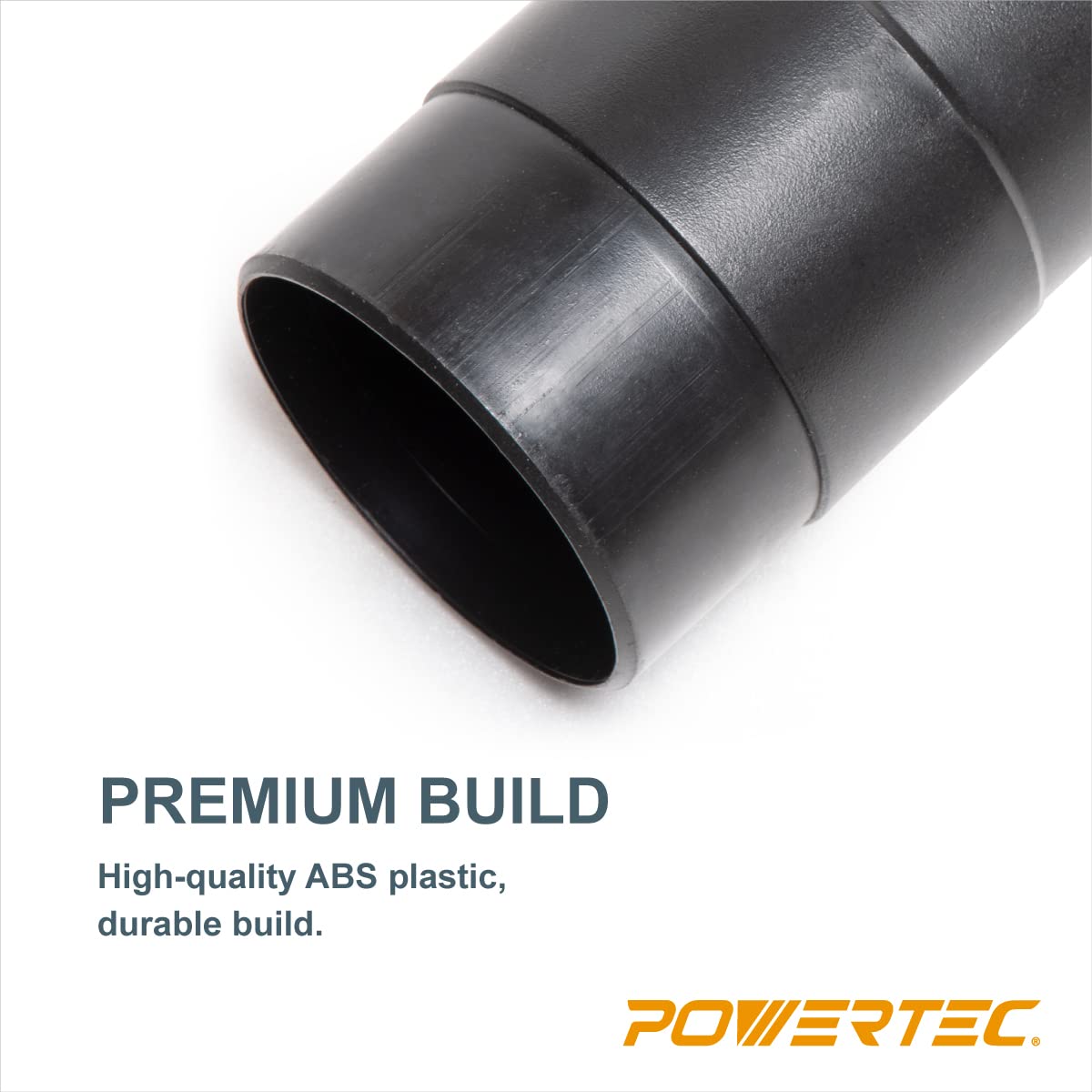 POWERTEC 70123V 4-Inch Dust Hose Connector w/Quick Connect Splice Adapter, ABS Plastic POWERTEC