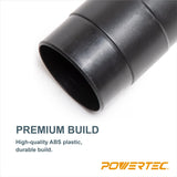 POWERTEC 70123V 4-Inch Dust Hose Connector w/Quick Connect Splice Adapter, ABS Plastic POWERTEC