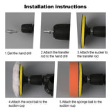 22 Pcs Polishing Pads Kit,3 Inch Sponge Buffing Pads,Buffer for Car Detailing, Polishing Wheel for Drill,Car Buffer Polisher Kit Drill Buffing Kit Harewu