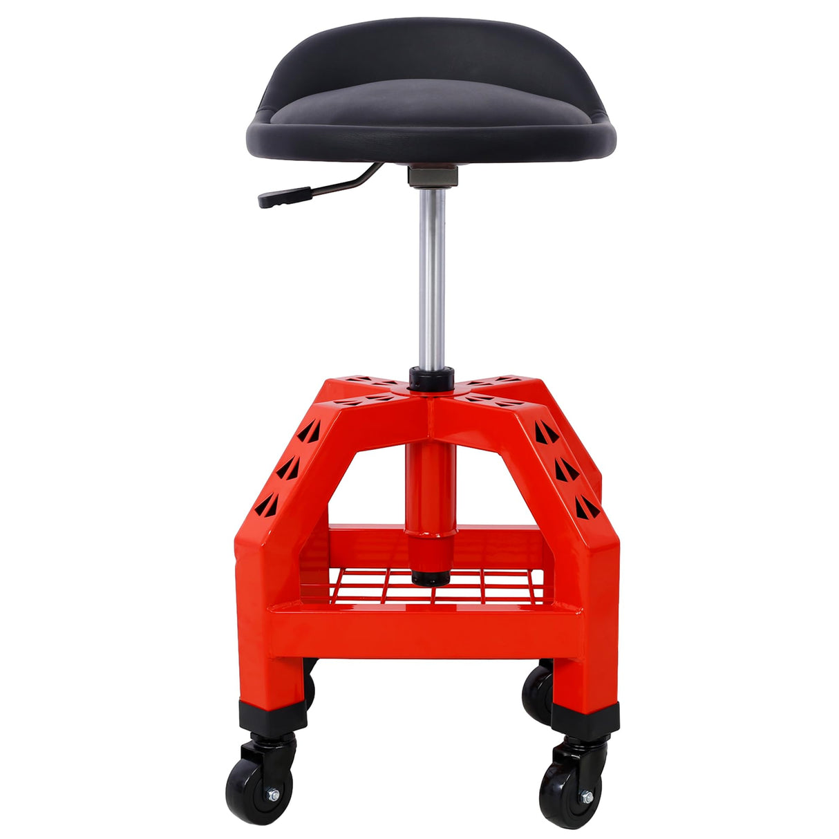 Campfun Rolling Shop Stool, Creeper Seat Garage Stool on Wheels, Mechanics Chair Adjustable Height 360° Swivel Shop Seat, Heavy Duty Shop Stool, Shop Campfun