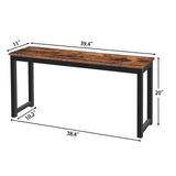 HOOBRO Dining Benches, Pair of 2 Benches, Industrial Style Indoor Benches, Durable Metal Frame, for Kitchen, Dining Room, Living Room, Rustic Brown HOOBRO