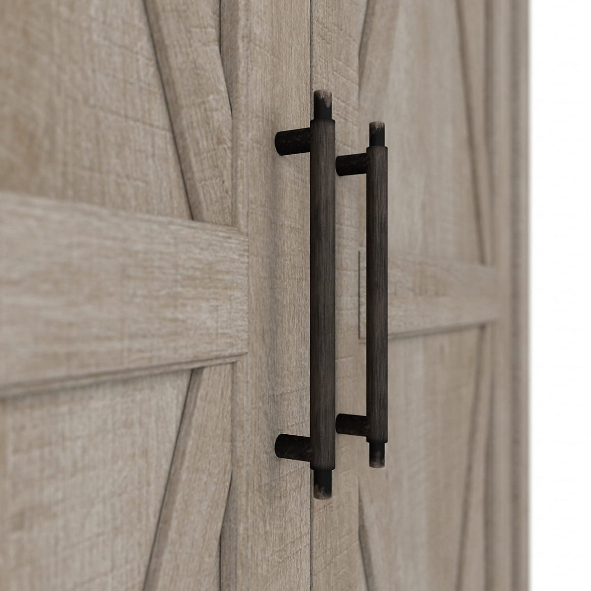 Bush Furniture Key West Tall Storage Cabinet with Doors in Washed Gray | Accent Chest for Home Office, Living Room, Entryway, Kitchen Pantry and More Bush Business Furniture