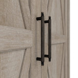 Bush Furniture Key West Tall Storage Cabinet with Doors in Washed Gray | Accent Chest for Home Office, Living Room, Entryway, Kitchen Pantry and More Bush Business Furniture