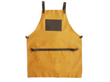 OleksynPrannyk Work Apron in Non-Waxed Canvas with Cross Straps Adjustable (Amber) OleksynPrannyk